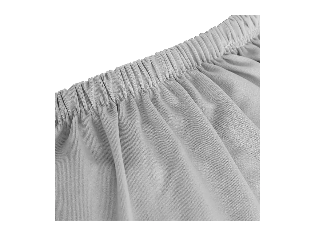 Stretch-Sofabezug 4-Sitzer Grau Polyester Jersey