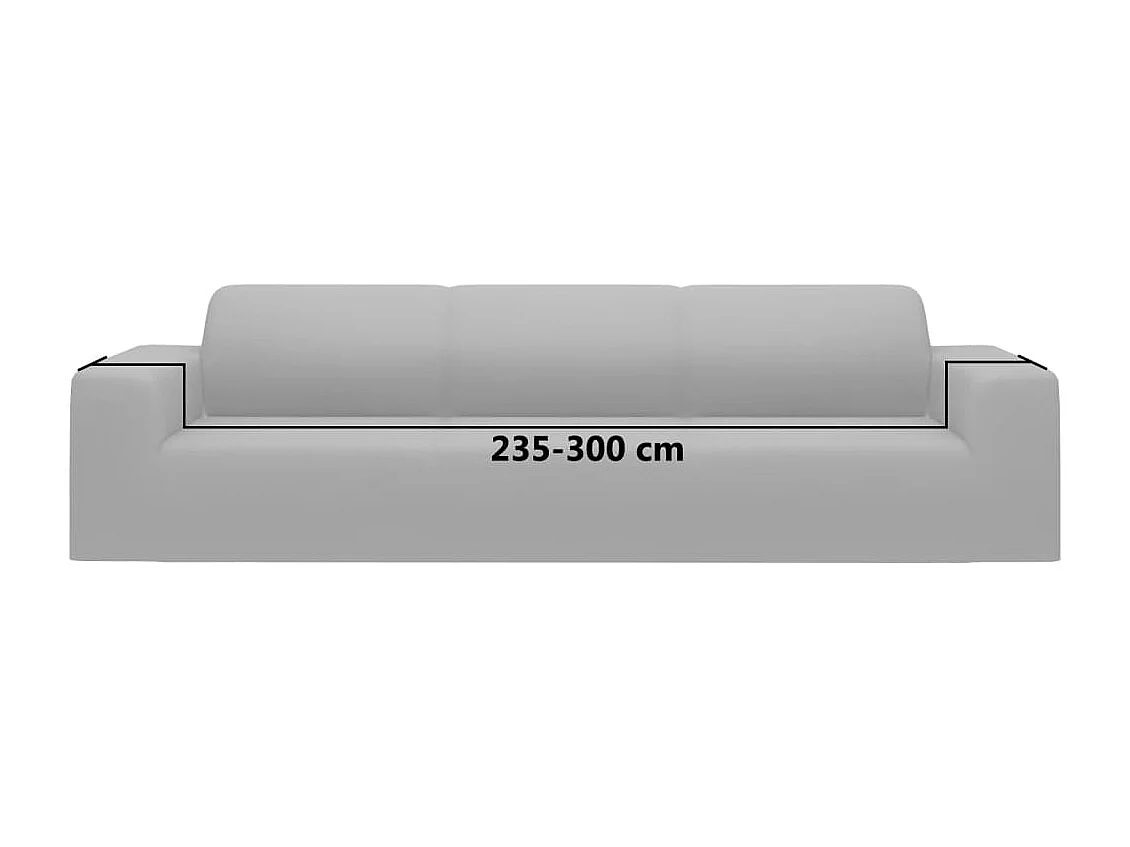 Housse extensible de canapé 4 places Gris Jersey de polyester
