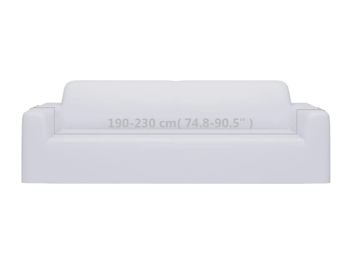 Housse extensible de canapé 2 places Blanc Jersey de polyester