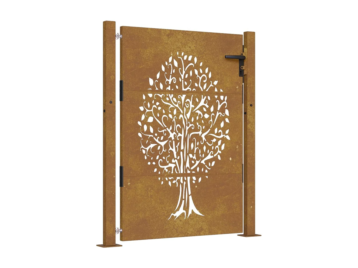 Portail de jardin 105x130 cm acier corten conception de l'arbre