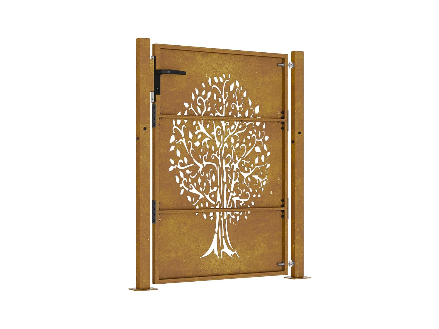 Portail de jardin 105x130 cm acier corten conception de l'arbre