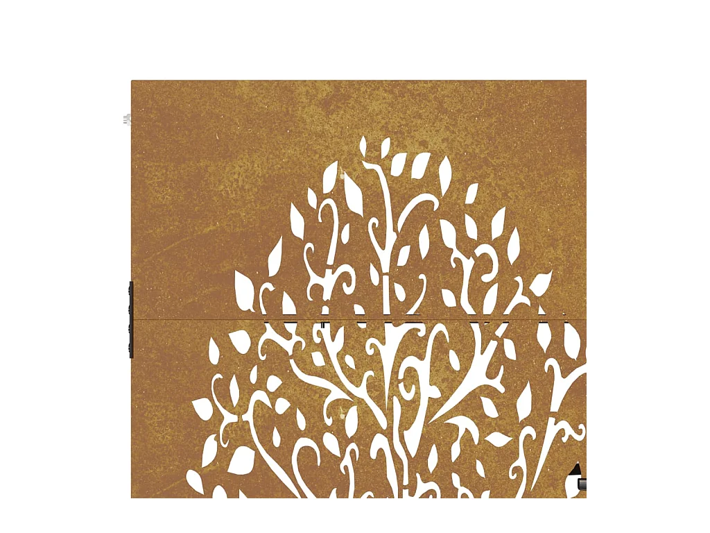 Portail de jardin 105x130 cm acier corten conception de l'arbre