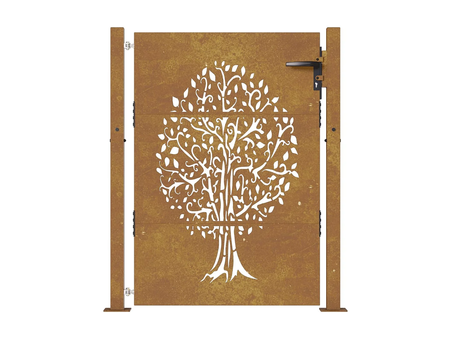Portail de jardin 105x130 cm acier corten conception de l'arbre