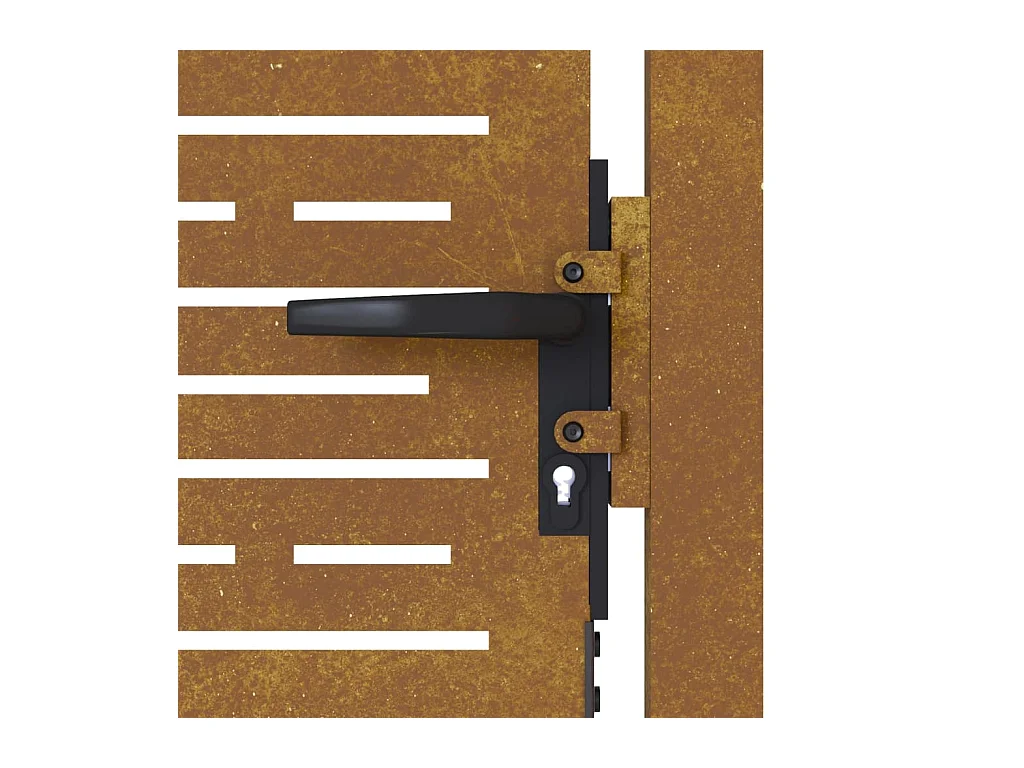 Portail de jardin 105x105 cm acier corten conception de carré
