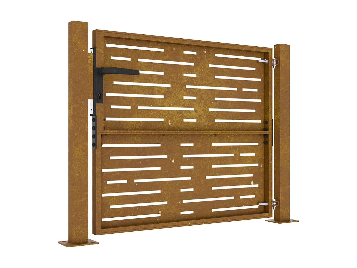 Portail de jardin 105x105 cm acier corten conception de carré