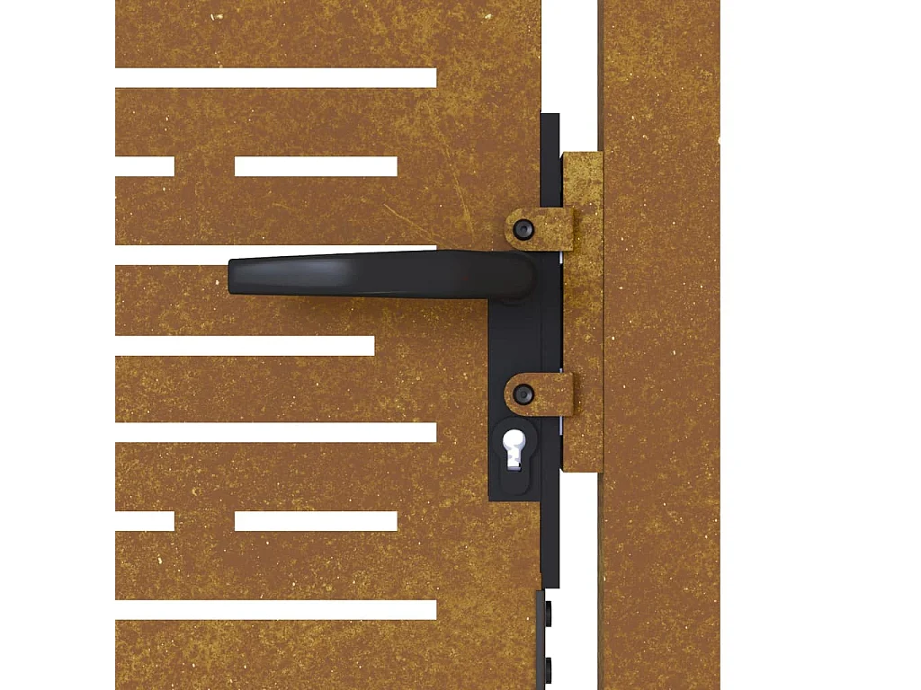 Portail de jardin 105x105 cm acier corten conception de carré