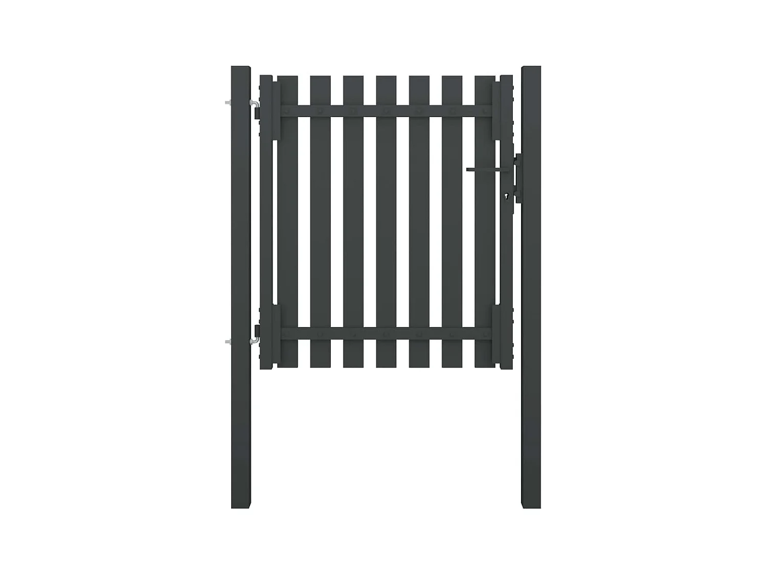 Portail de cl?ture de jardin Acier 1x1,25 m Anthracite