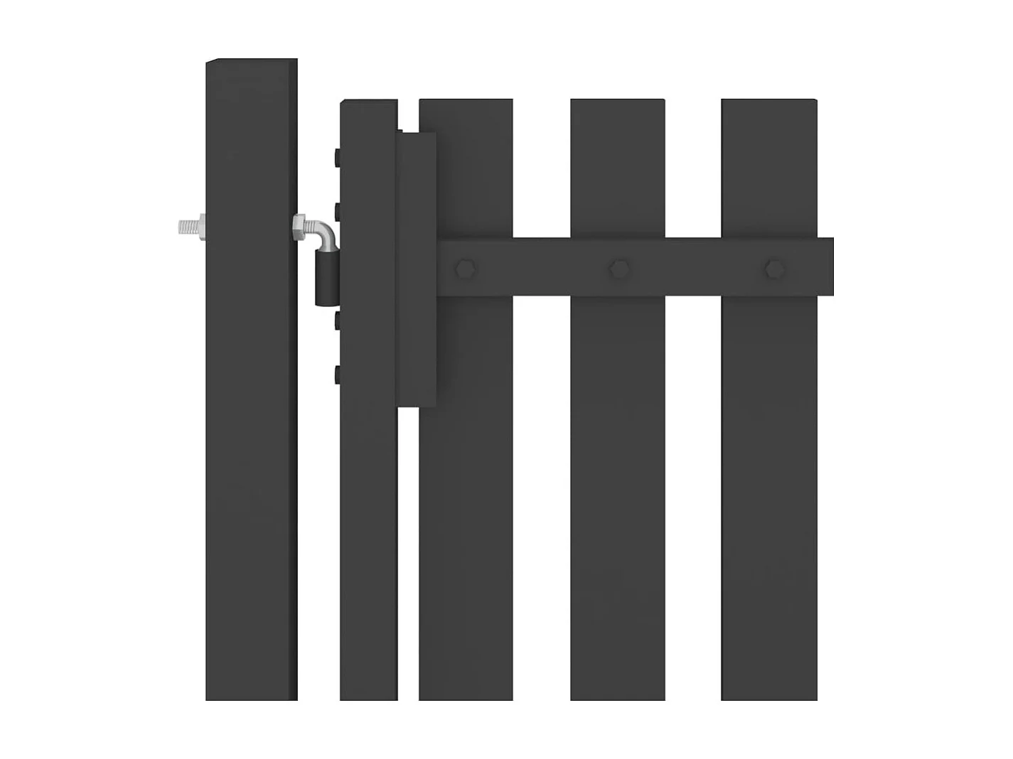 Portail de cl?ture de jardin Acier 1x1,25 m Anthracite