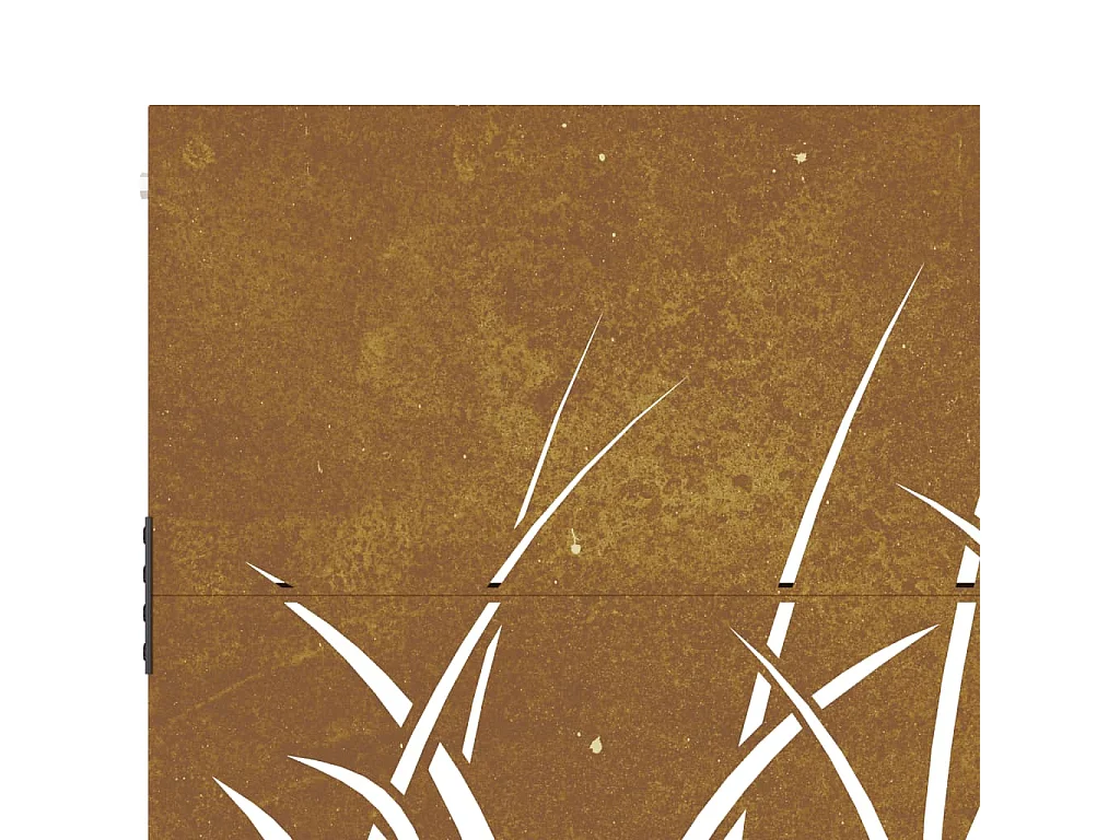 Puerta de jardín 85x100 cm acero corten diseño césped
