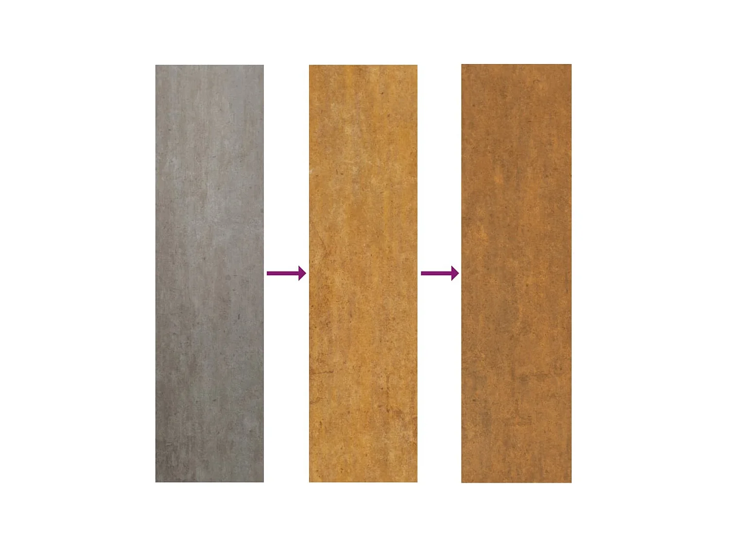 Portail de jardin 85x100 cm acier corten conception d'herbe