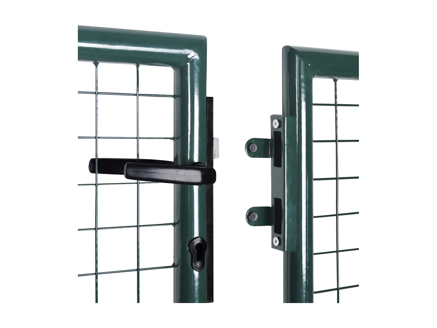 Puerta de acero para valla 306x175 cm color verde