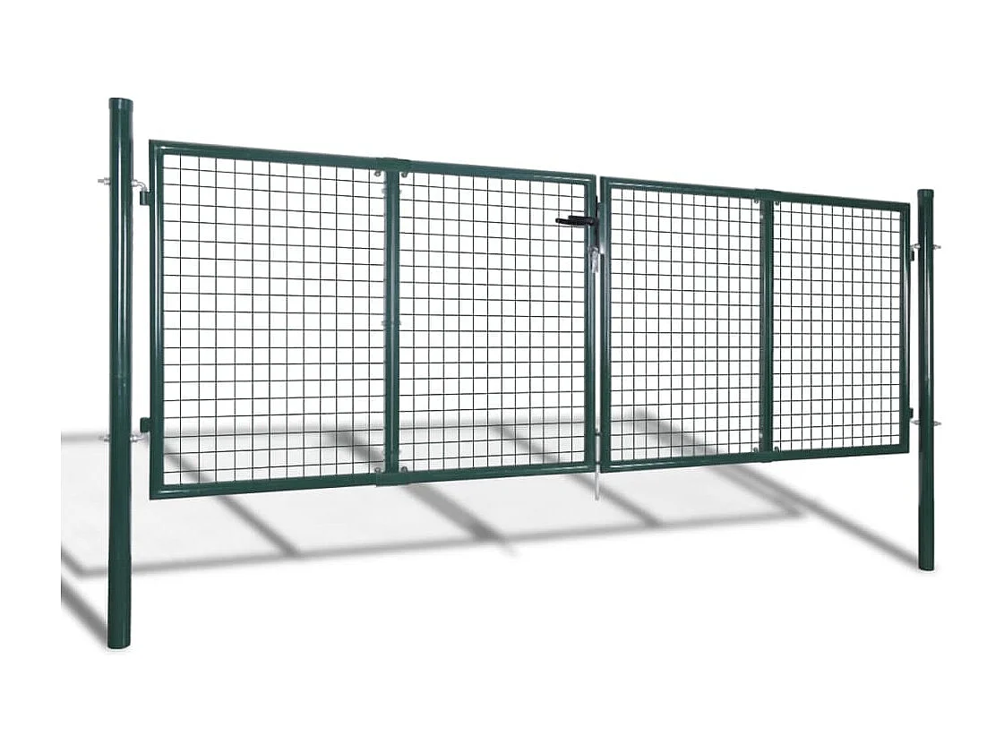 Portail de cl?ture Acier 306x175 cm Vert
