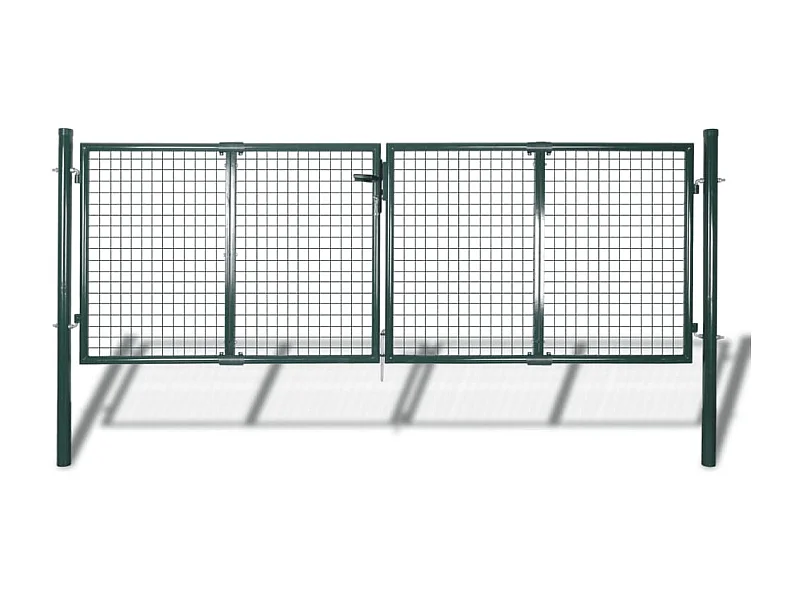 Portail de cl?ture Acier 306x175 cm Vert