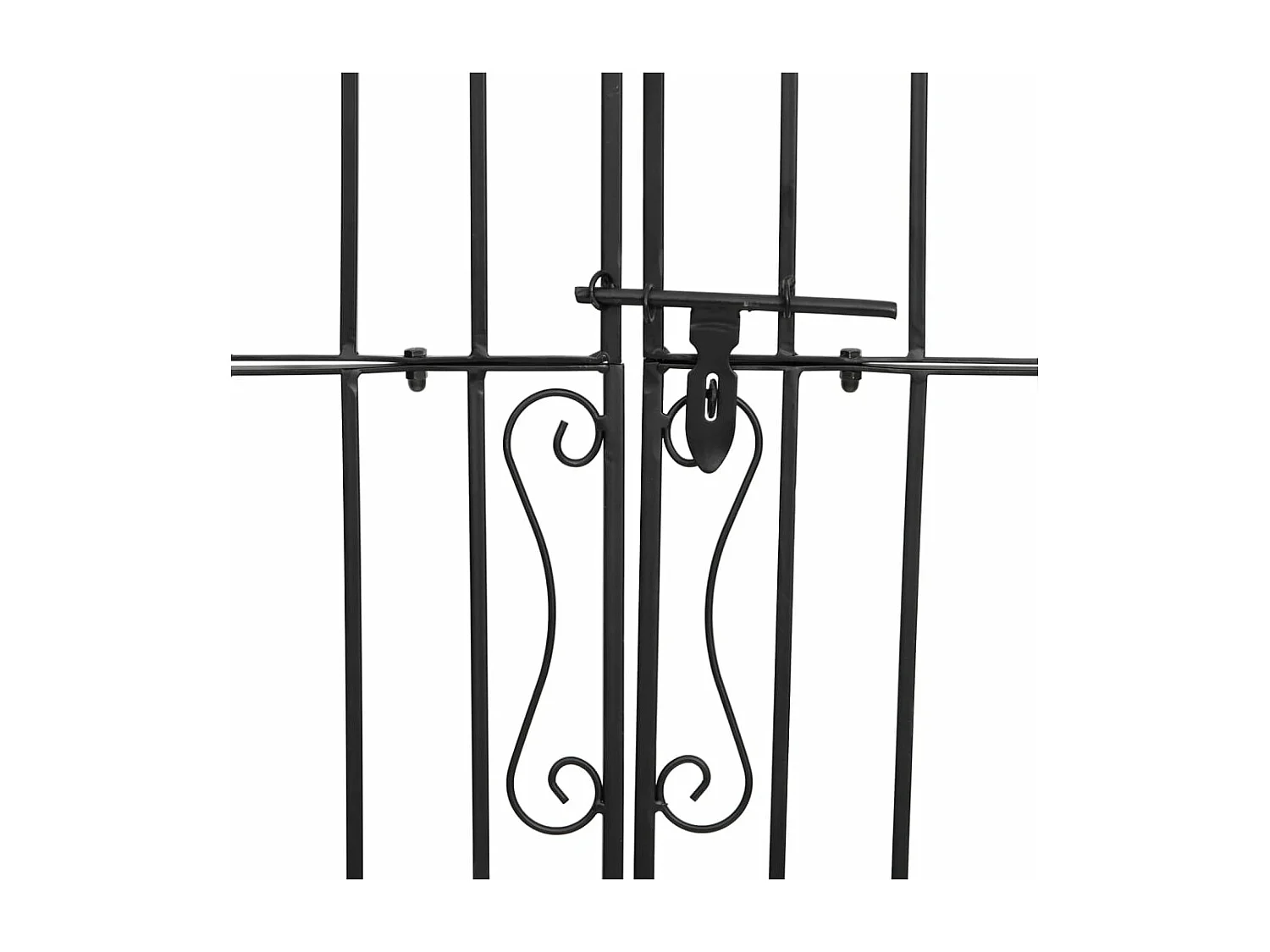 Zwarte tuinpoort 121x8x180 cm smeedijzer