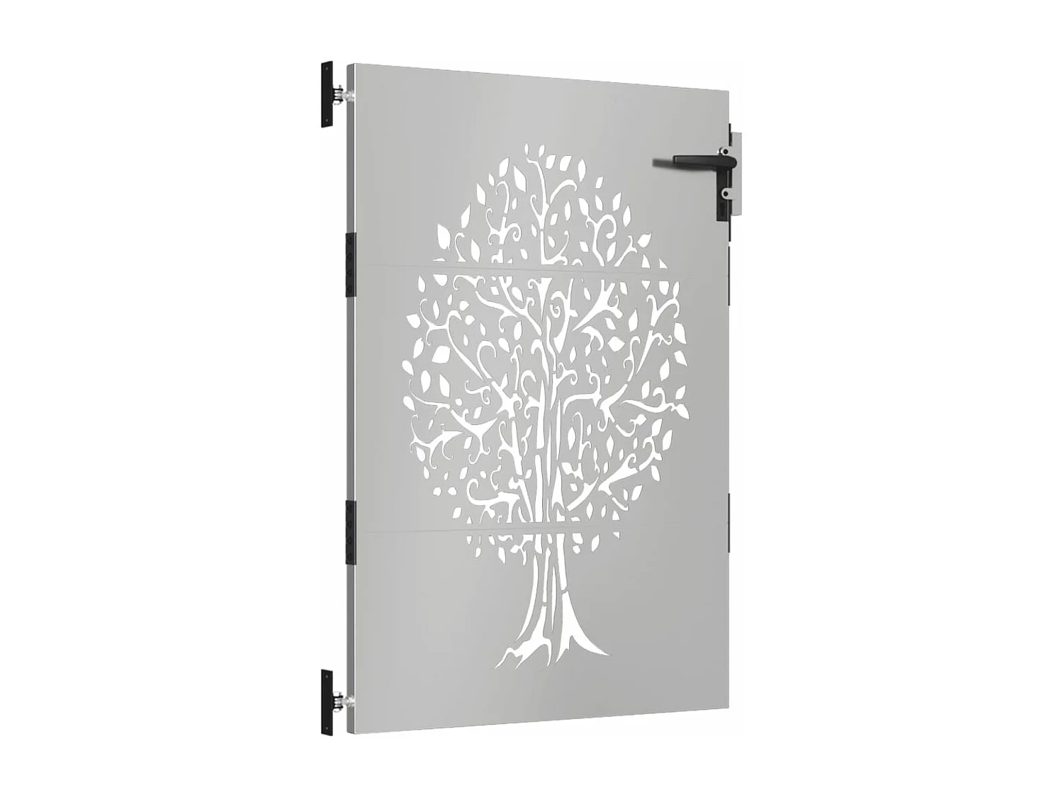 Puerta de jardín 85x150 cm acero corten diseño árbol