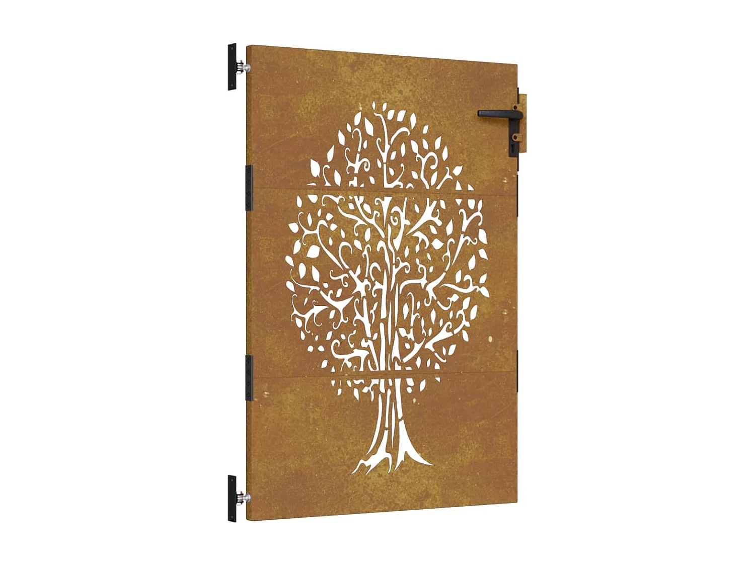 Portail de jardin 85x150 cm acier corten conception de l'arbre