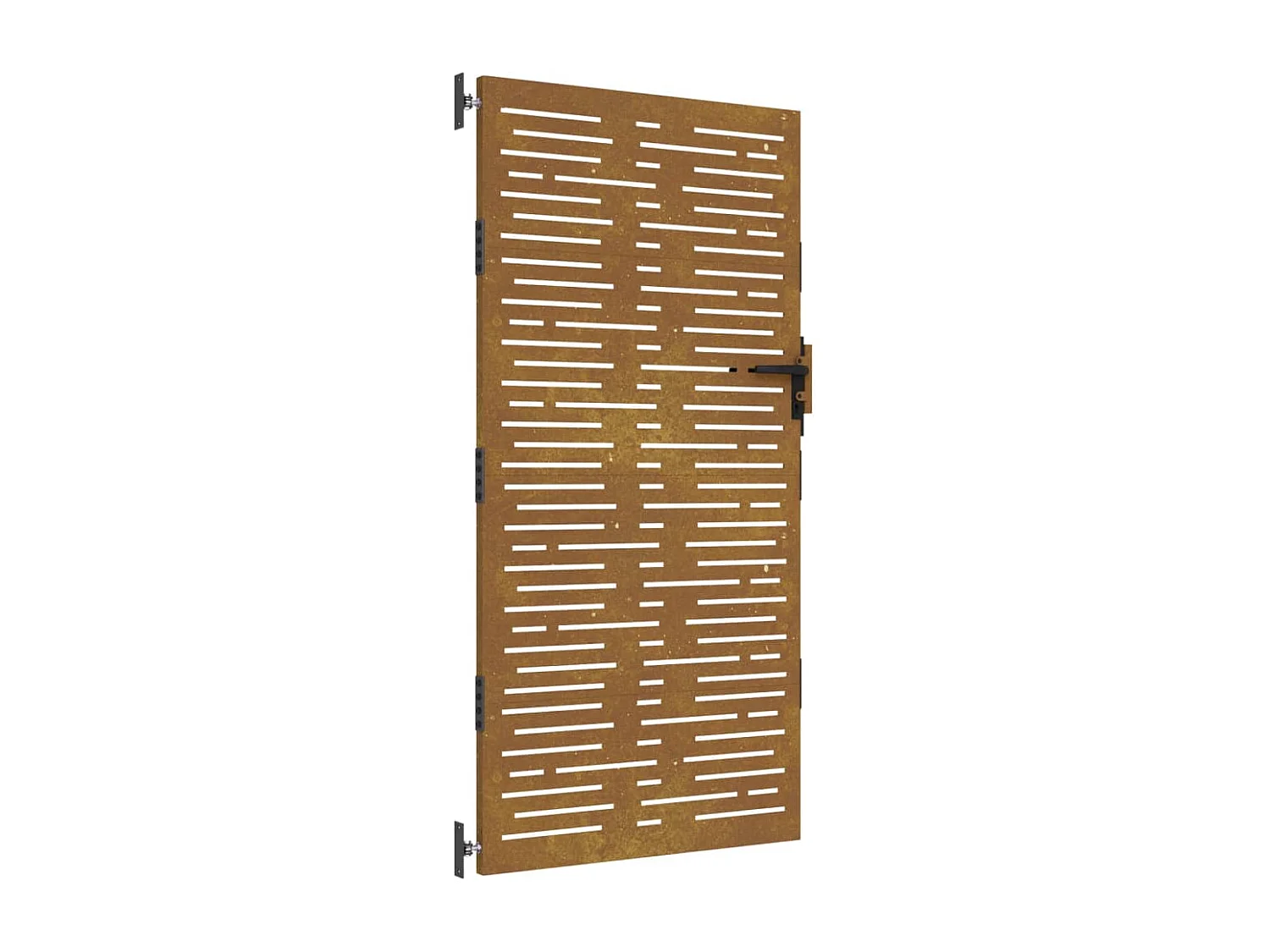 Portail de jardin 85x200 cm acier corten conception de carré