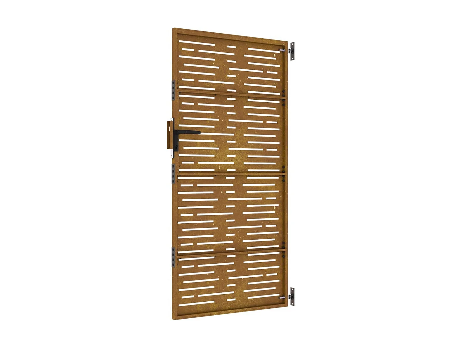 Portail de jardin 85x200 cm acier corten conception de carré