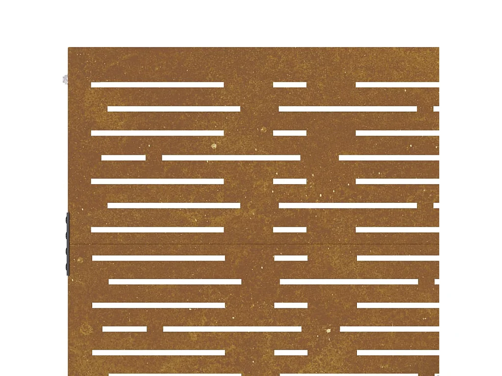 Portail de jardin 85x200 cm acier corten conception de carré