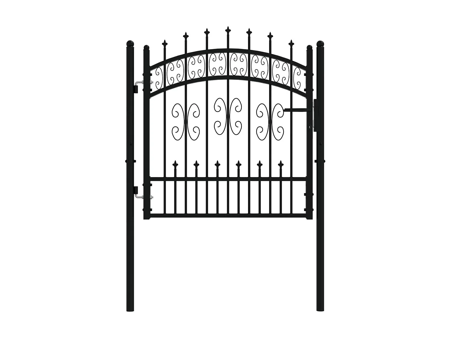 Portal y punta de lanza Negro 103x150 cm Acero pintado en polvo