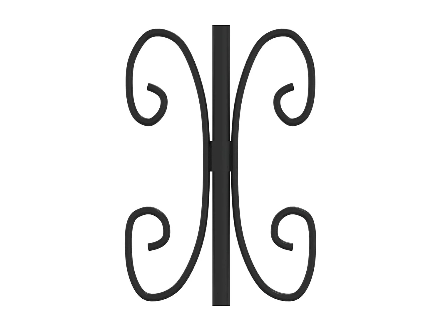 Portal y punta de lanza Negro 103x150 cm Acero pintado en polvo