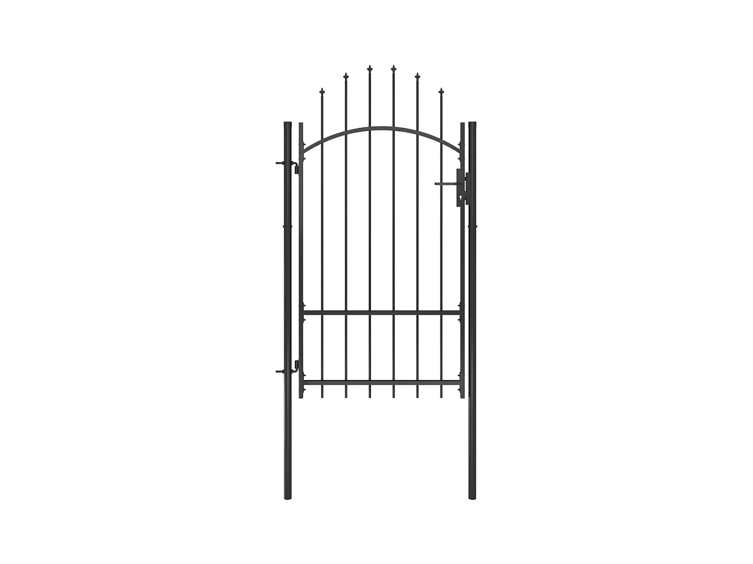 Tuinpoort Staal 1x2,2 m Zwart
