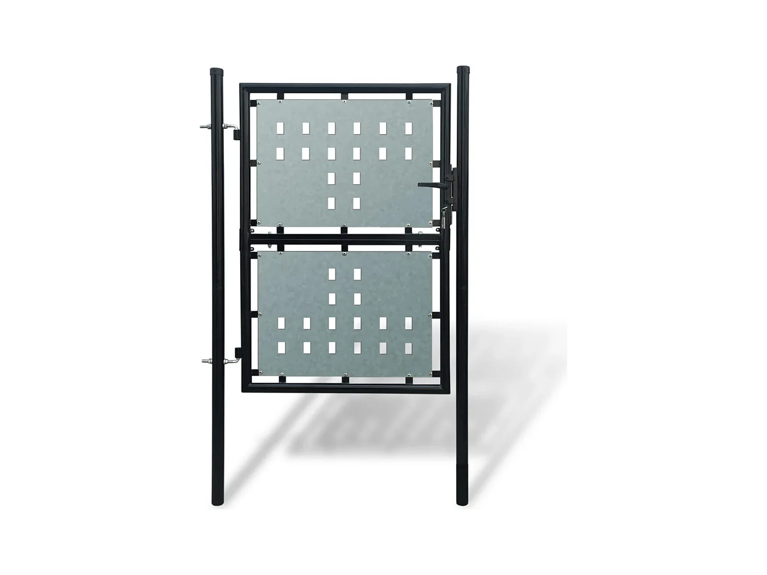 Portail simple de cl?ture Noir 100x200 cm