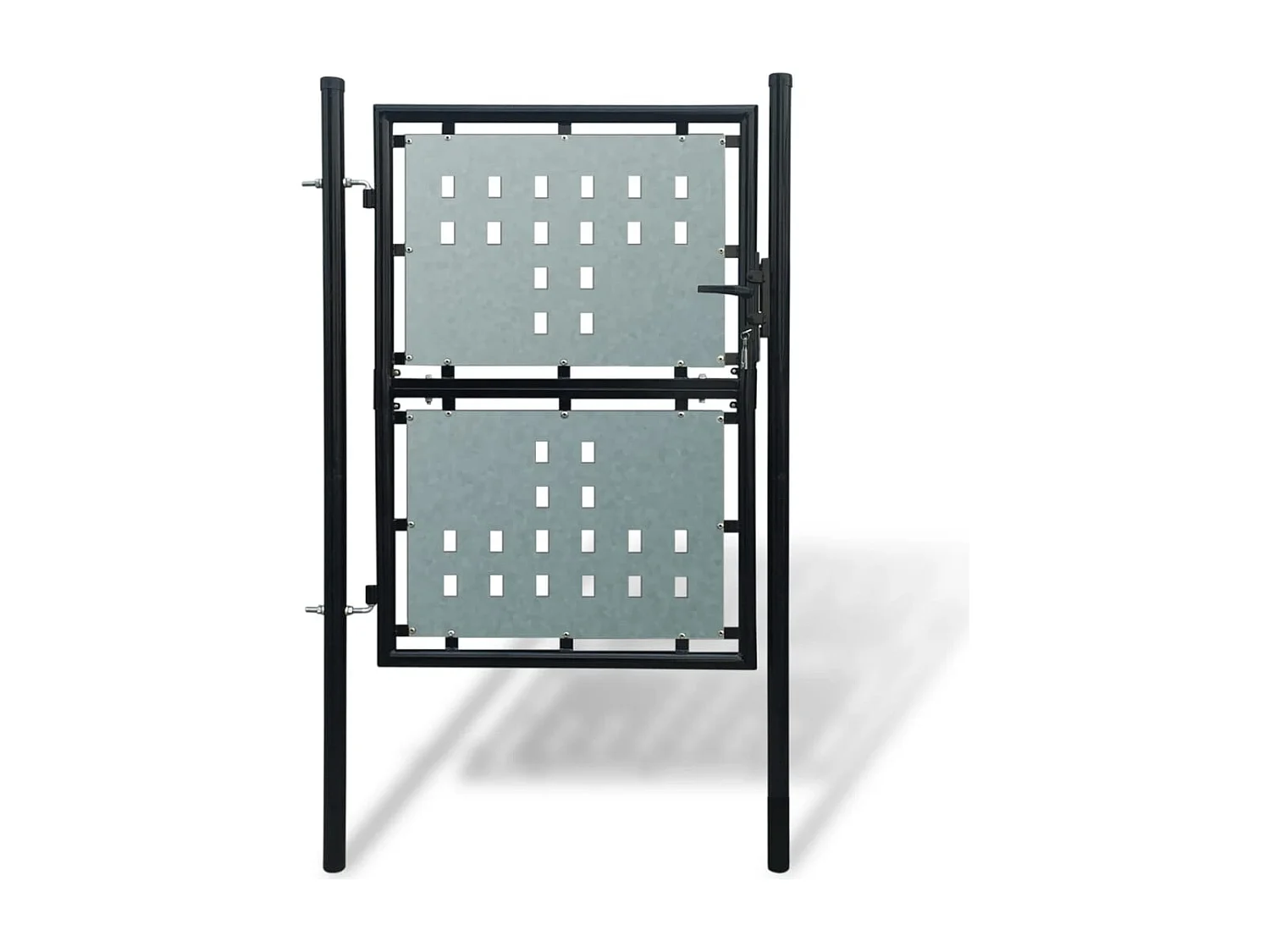 Cancello semplice per recinzione Nero 100x200 cm