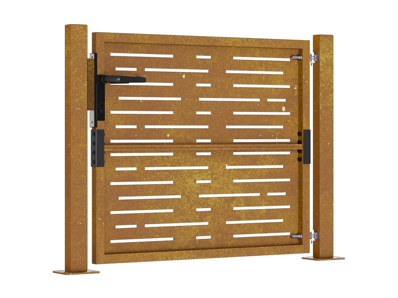 Tuinpoort 105x105 cm cortenstaal vierkant design