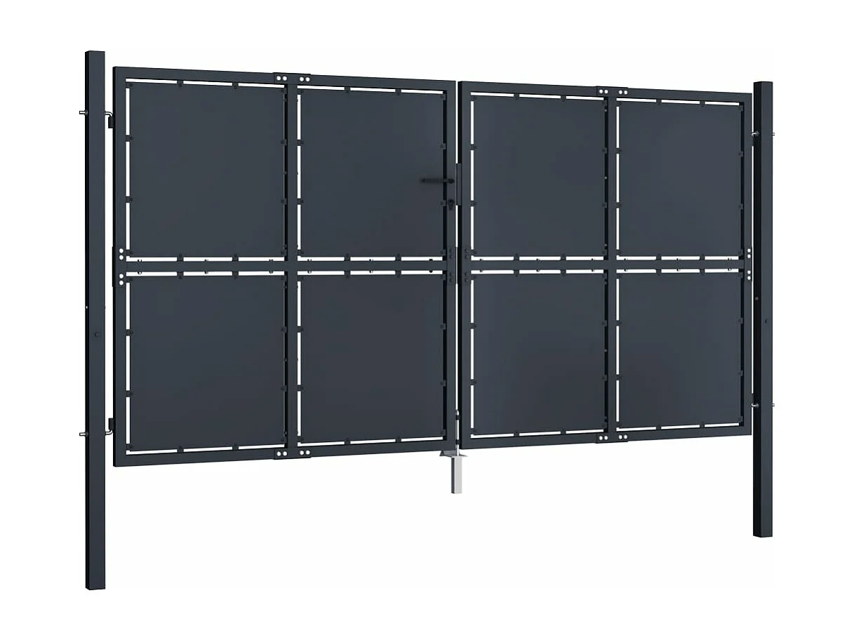 Portail de jardin Acier 300x150 cm Anthracite