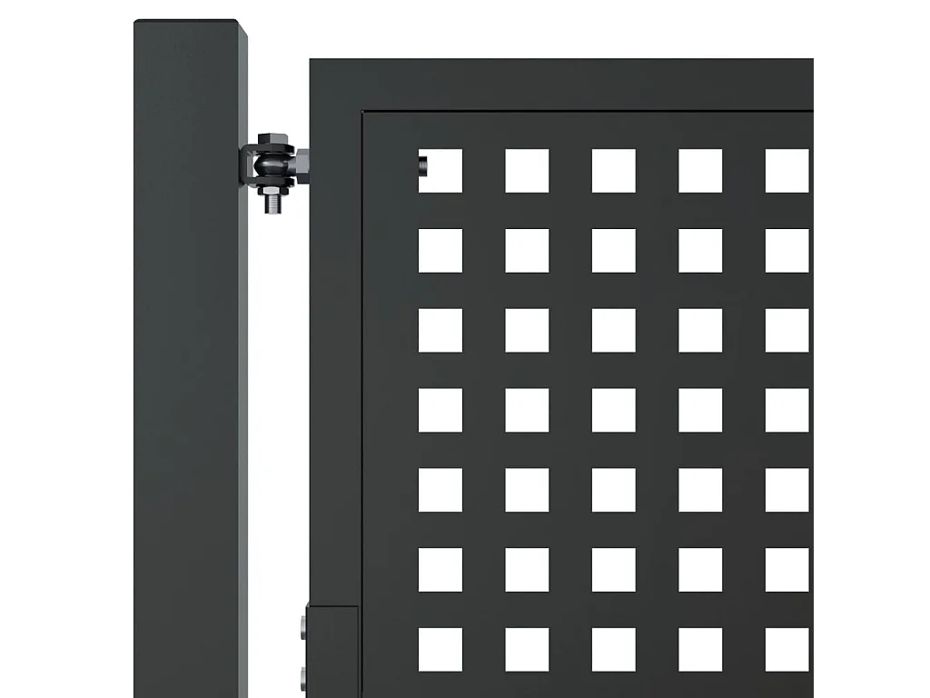 Puerta de jardín antracita 105x250 cm acero