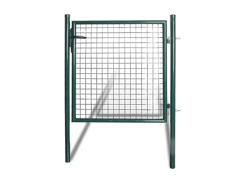 Portão de cerca de porta única com revestimento em pó de aço