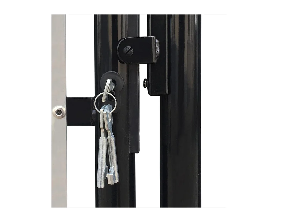 Portail simple de cl?ture Noir 300x225 cm