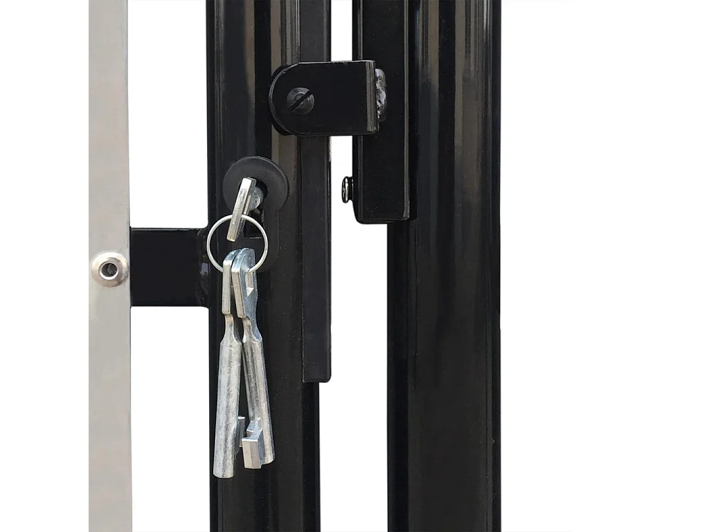 Portail simple de cl?ture Noir 300x225 cm