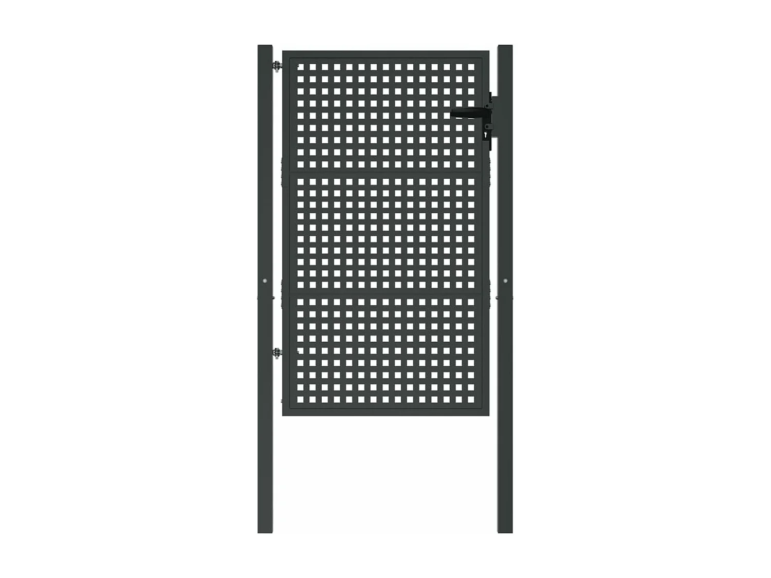 Cancello da giardino antracite 105x175 cm in acciaio