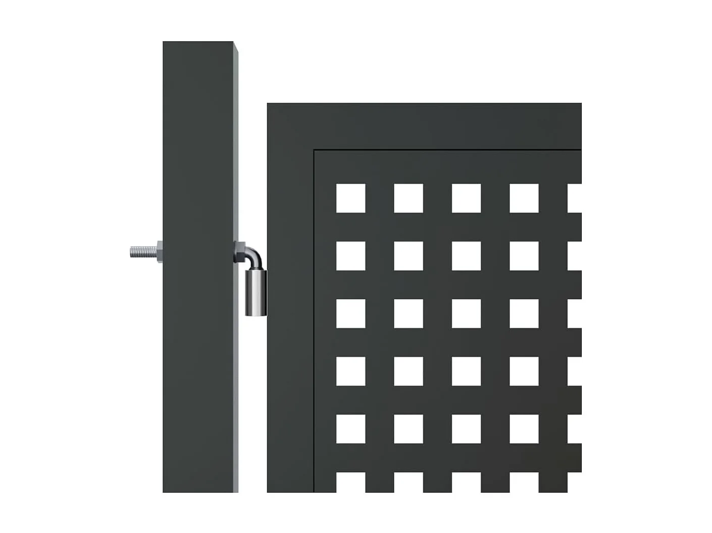 Puerta de jardín antracita 300 x 150 cm de acero