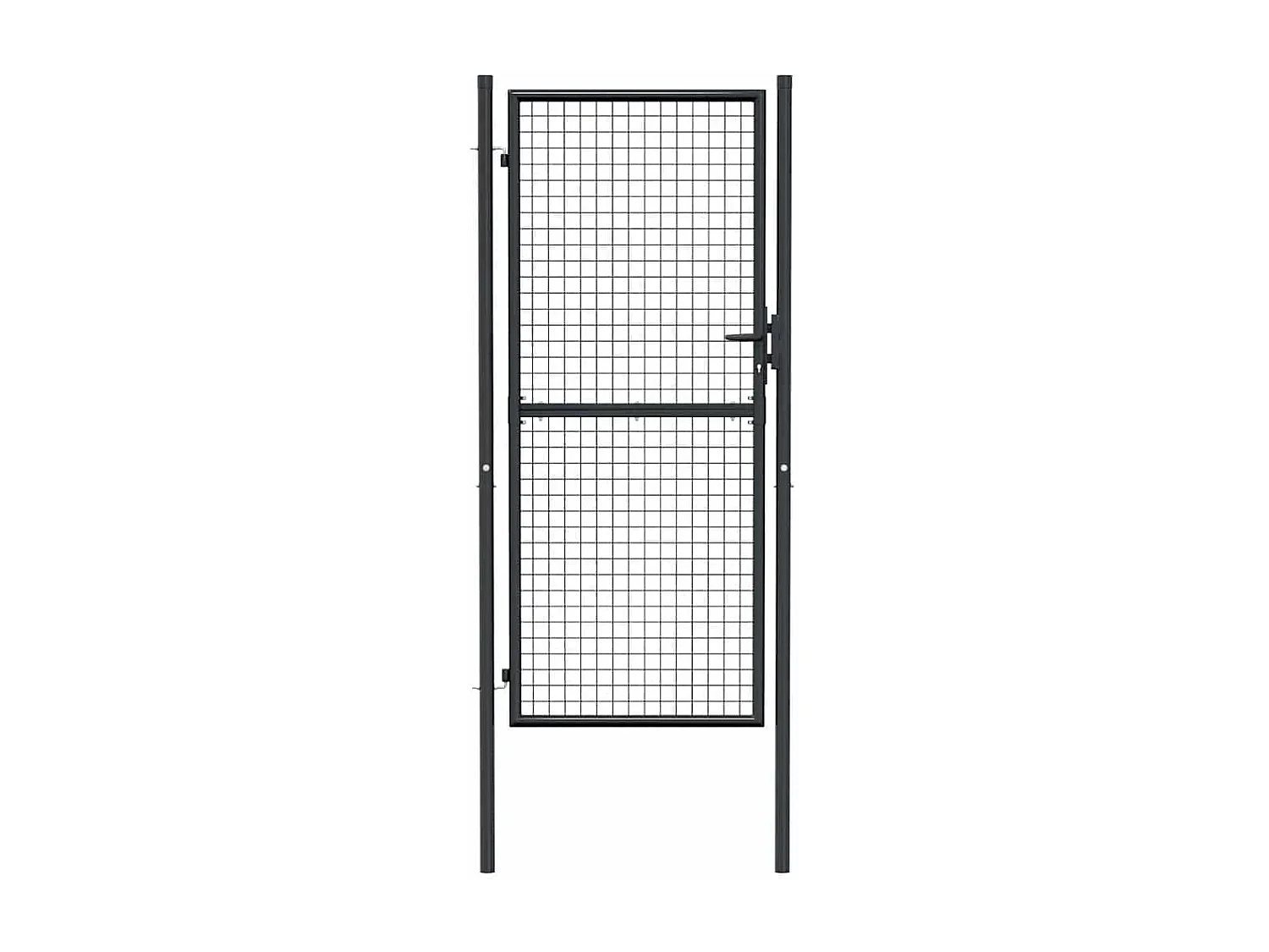 Portail en maille de jardin Acier galvanisé 100 x 250 cm Gris