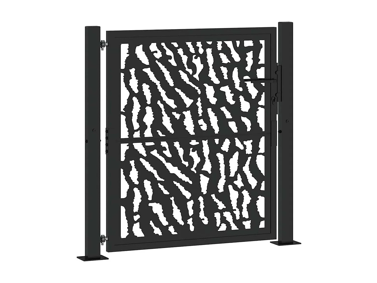 Portail de jardin noir 105x106 cm acier conception de tracés