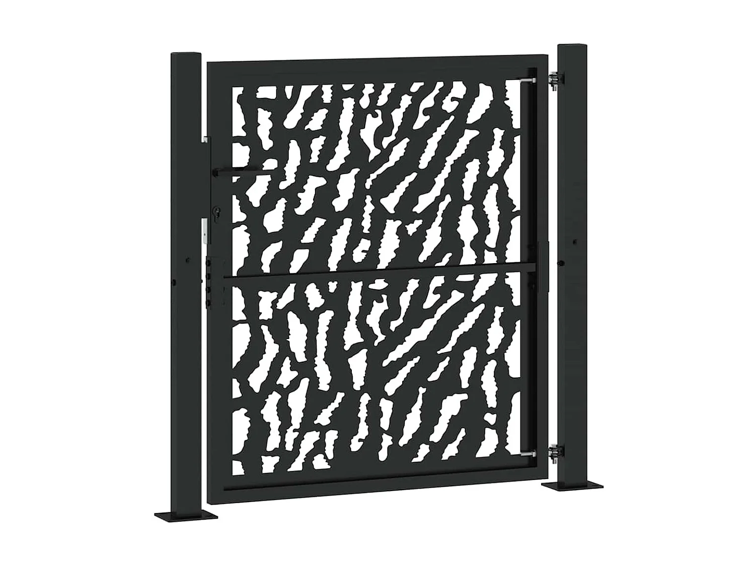 Portail de jardin noir 105x106 cm acier conception de tracés