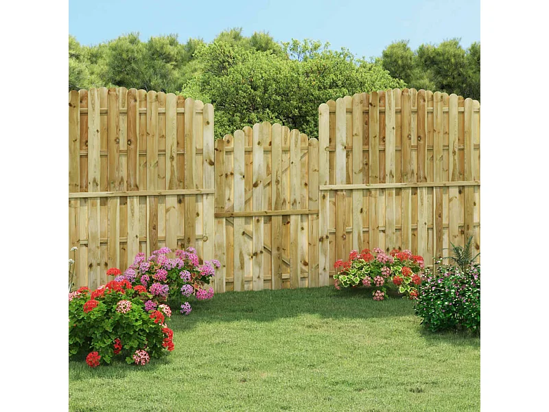 Portail de jardin Bois de pin imprégné 100x150 cm