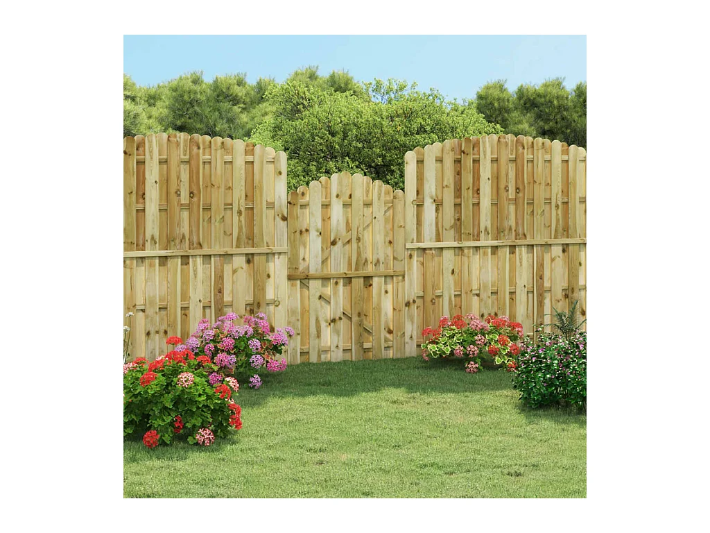 Portail de jardin Bois de pin imprégné 100x150 cm