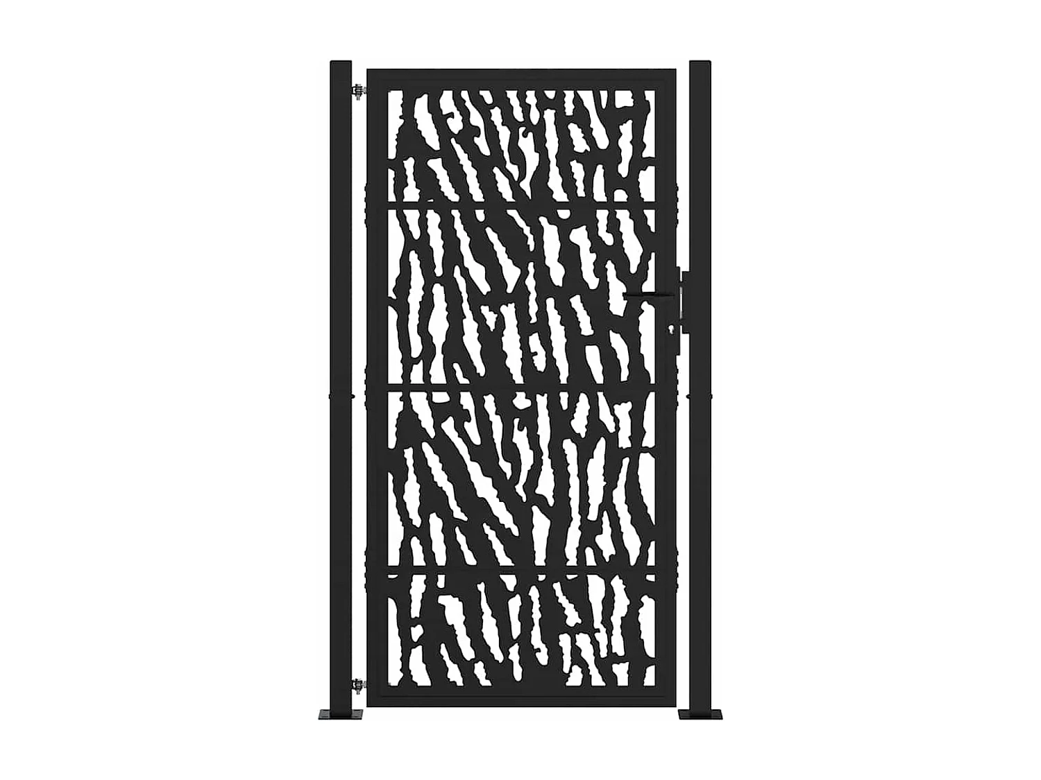 Portail de jardin noir 105x180 cm acier conception de tracés