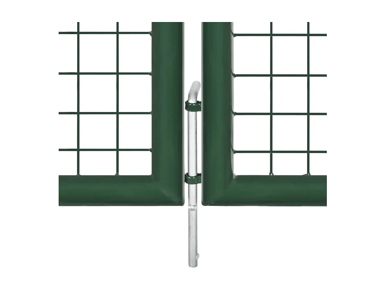 Portail en treillis de jardin acier 390x75 cm vert