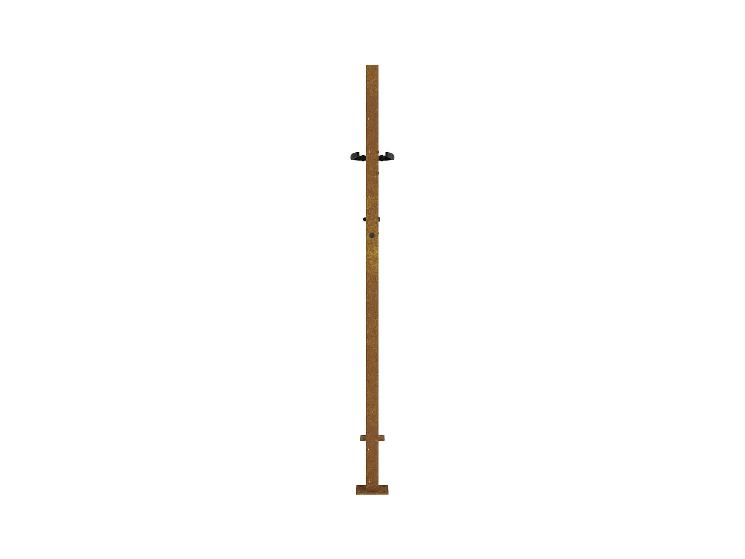 Portail de jardin 105x130 cm acier corten design de bambou