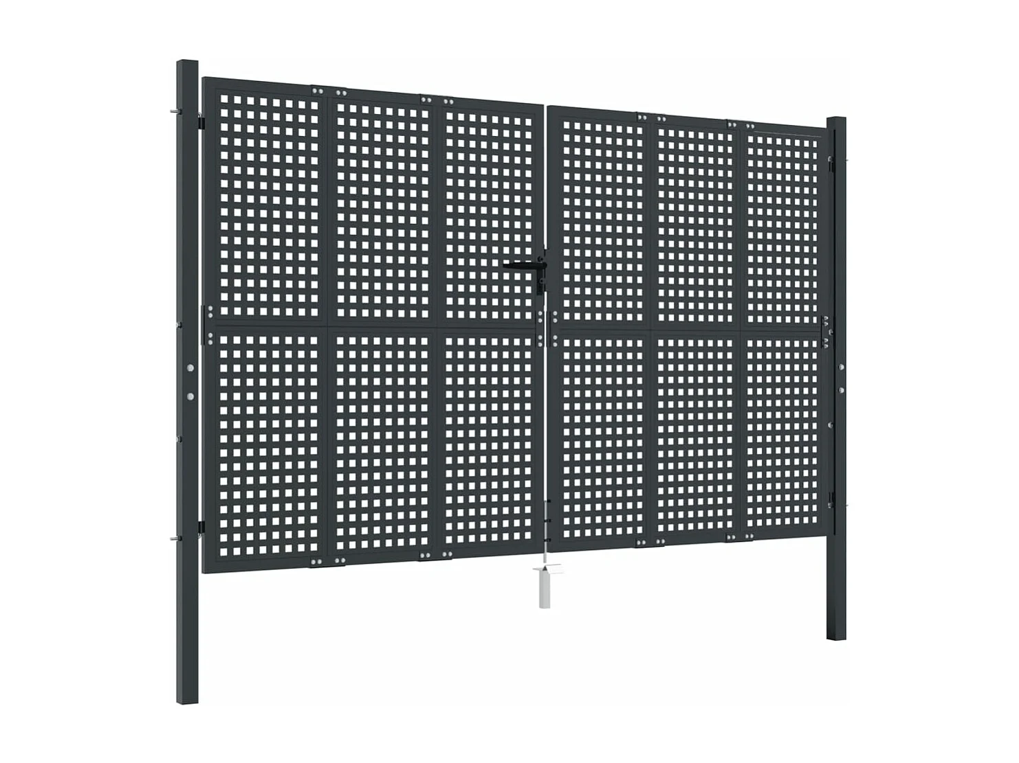 Puerta de jardín antracita 300 x 200 cm de acero