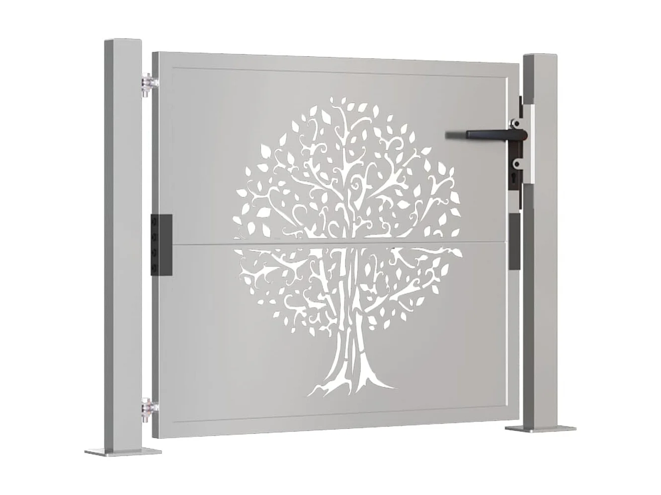 Portail de jardin 105x80 cm acier corten conception de l'arbre