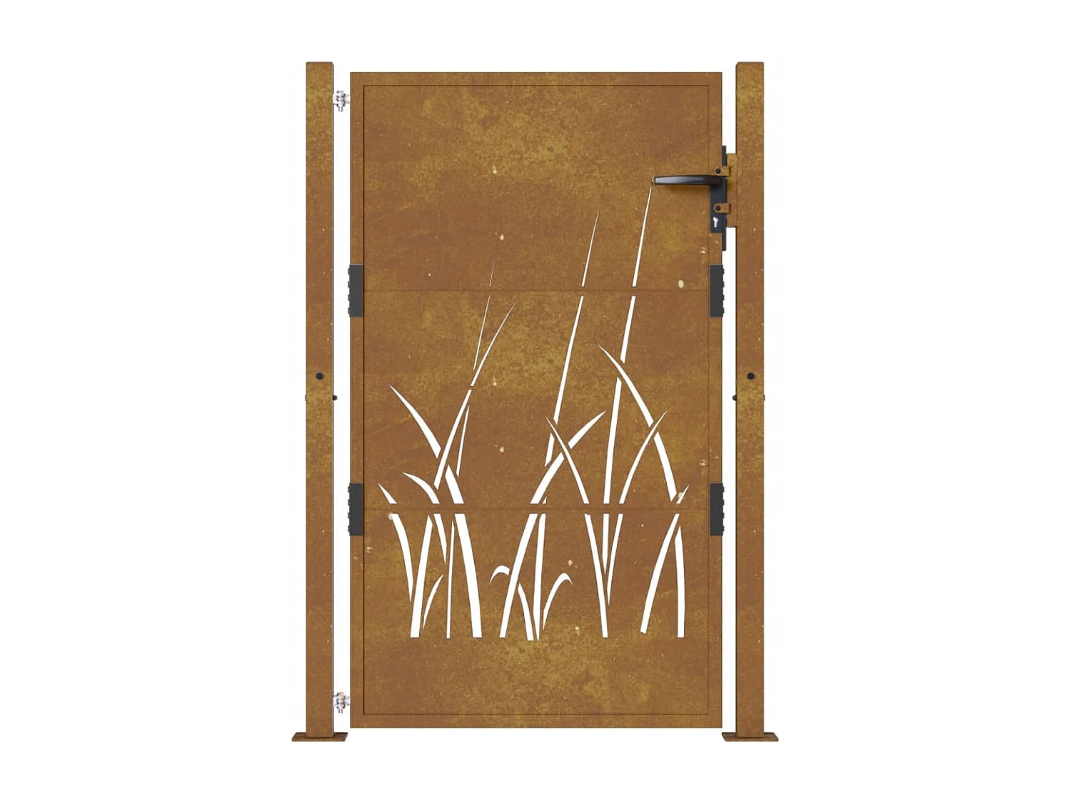 Gartentor 105x130 cm Stahlbehang Gras-Design