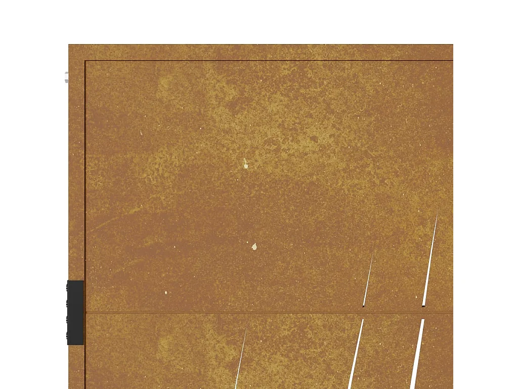 Portail de jardin 105x130 cm acier corten conception d'herbe