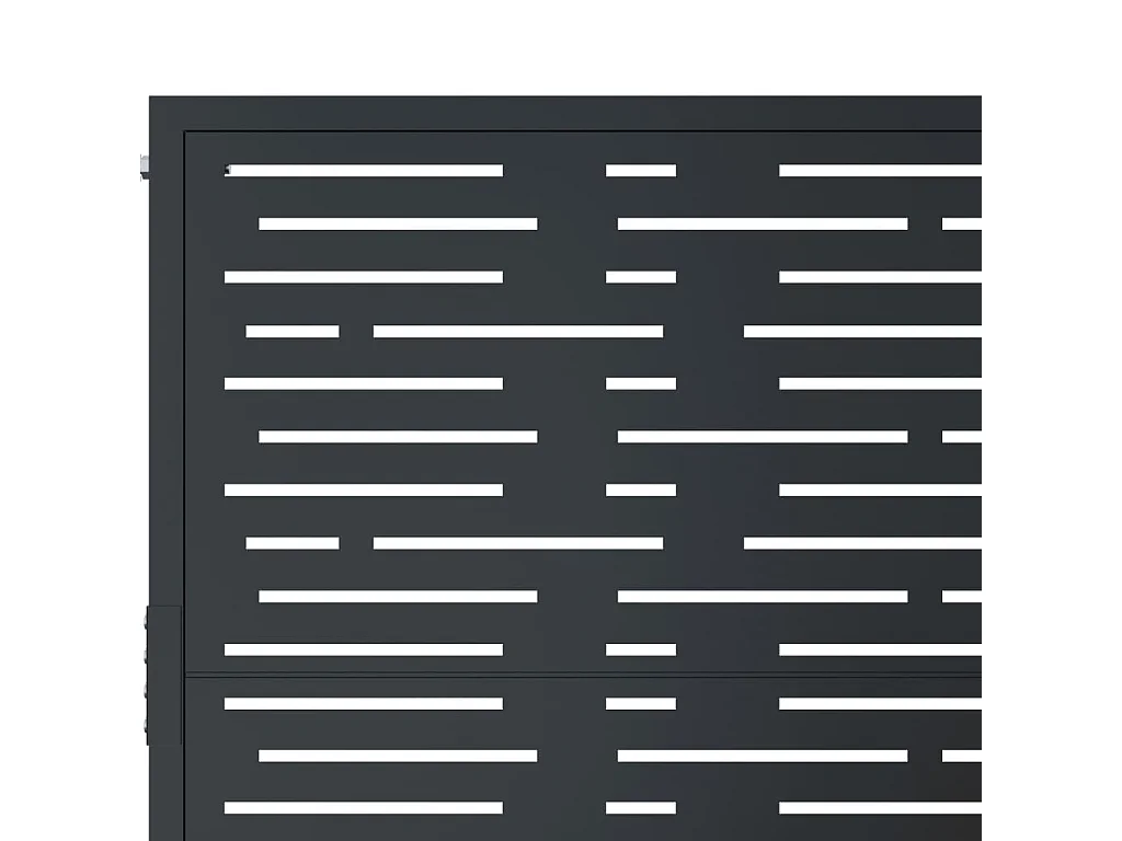 Portão de jardim antracite 105x80cm aço design quadrado