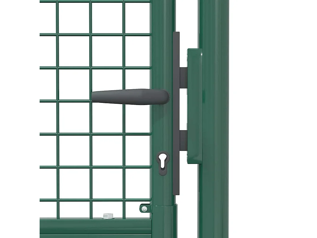Puerta de valla de acero 100x75 cm color verde